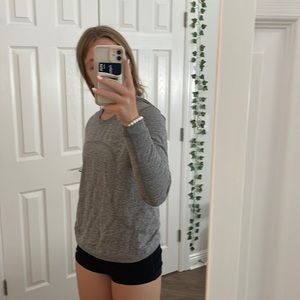 Gray relaxed fit long sleeved swiftly